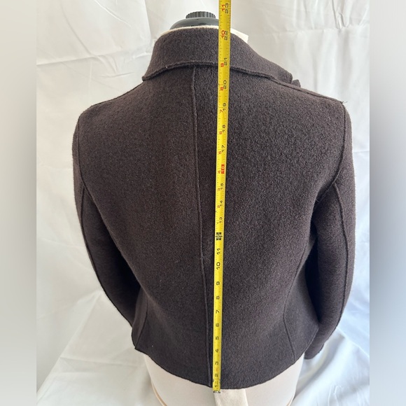 ARMANI Collezioni Black Front Button 100% wool Blazer made in Italy Size 10 - Picture 11 of 14